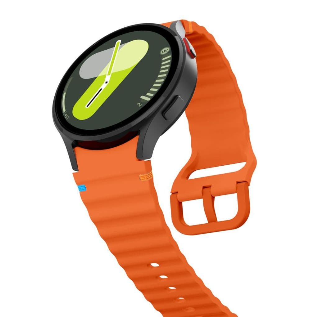 Tech-Protect Silicone Sport Kockarmband Galaxy Watch 4/5/5 Pro/6/7/FE - Orange - Bild 3