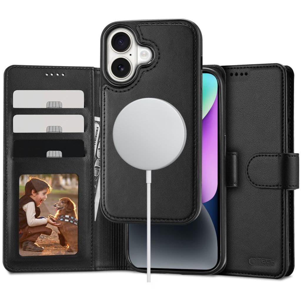 Tech-Protect MagSafe Wallet Fodral till iPhone 16 - Svart