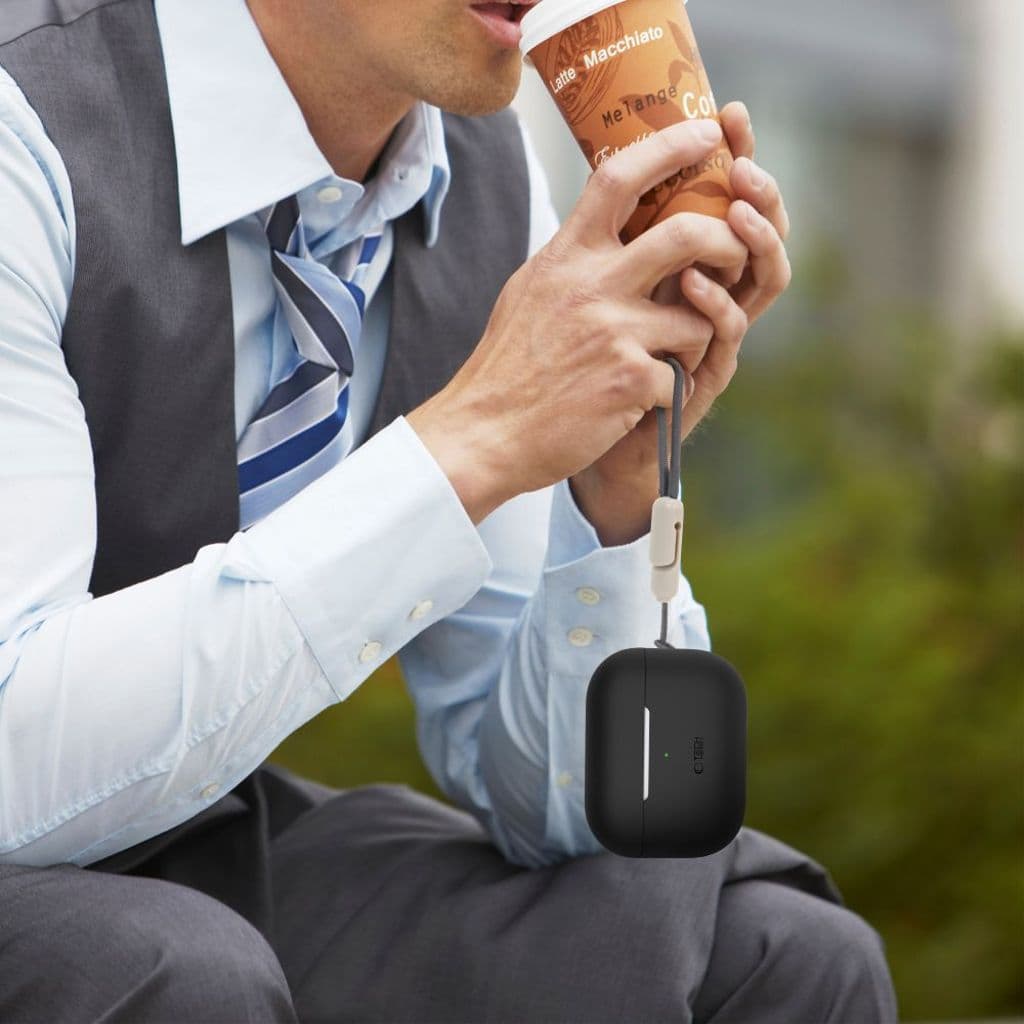 Tech-Protect Silikon Skal till AirPods Pro 1 / 2 - Grå - Bild 7