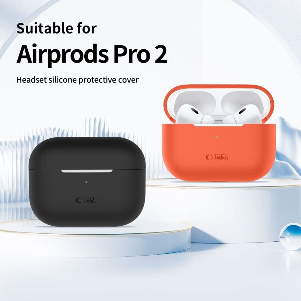 Tech-Protect Silikon Skal till AirPods Pro 1 / 2 - Grå - Bild 5