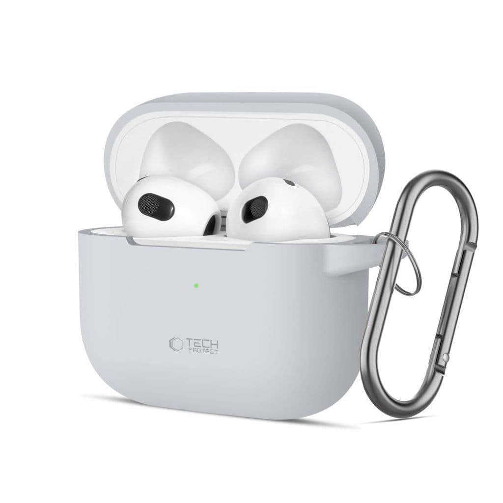Tech-Protect Silicone Hook Skal till AirPods 3 - Grå