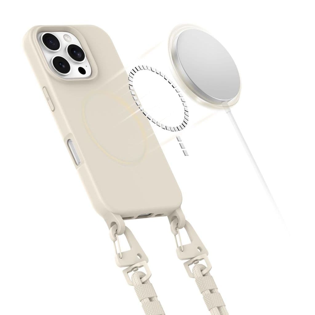 Tech-Protect MagNecklace MagSafe Skal till iPhone 16 Pro Max - Beige - Bild 6