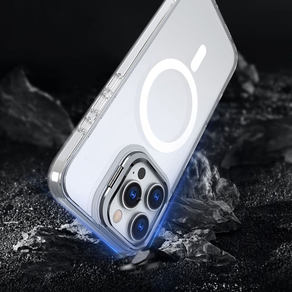 Tech-Protect MagStand MagSafe Skal till iPhone 16 - Transparent - Bild 4