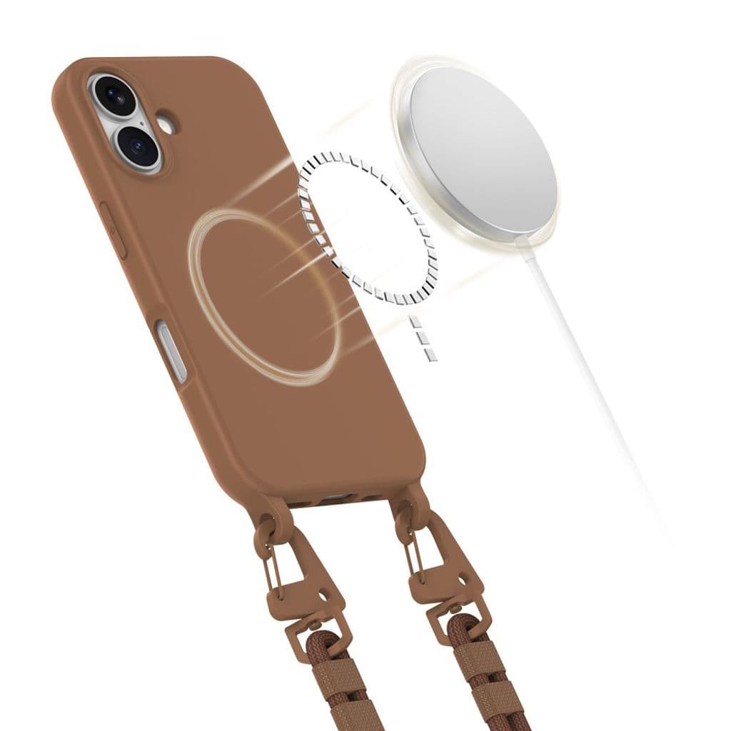 Tech-Protect MagNecklace MagSafe Skal till iPhone 16 - Brun - Bild 5
