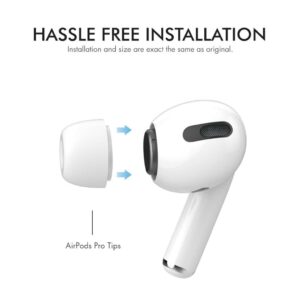 AHASTYLE Öronkuddar till Apple AirPods Pro/Pro 2, 3 par, Storlek S/M/L - Vit