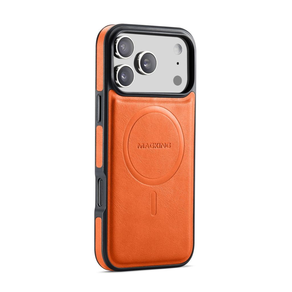 MAGKING K1 MagSafe Skal i PU-läder till iPhone 18 Pro Max/17 Pro Max - Orange