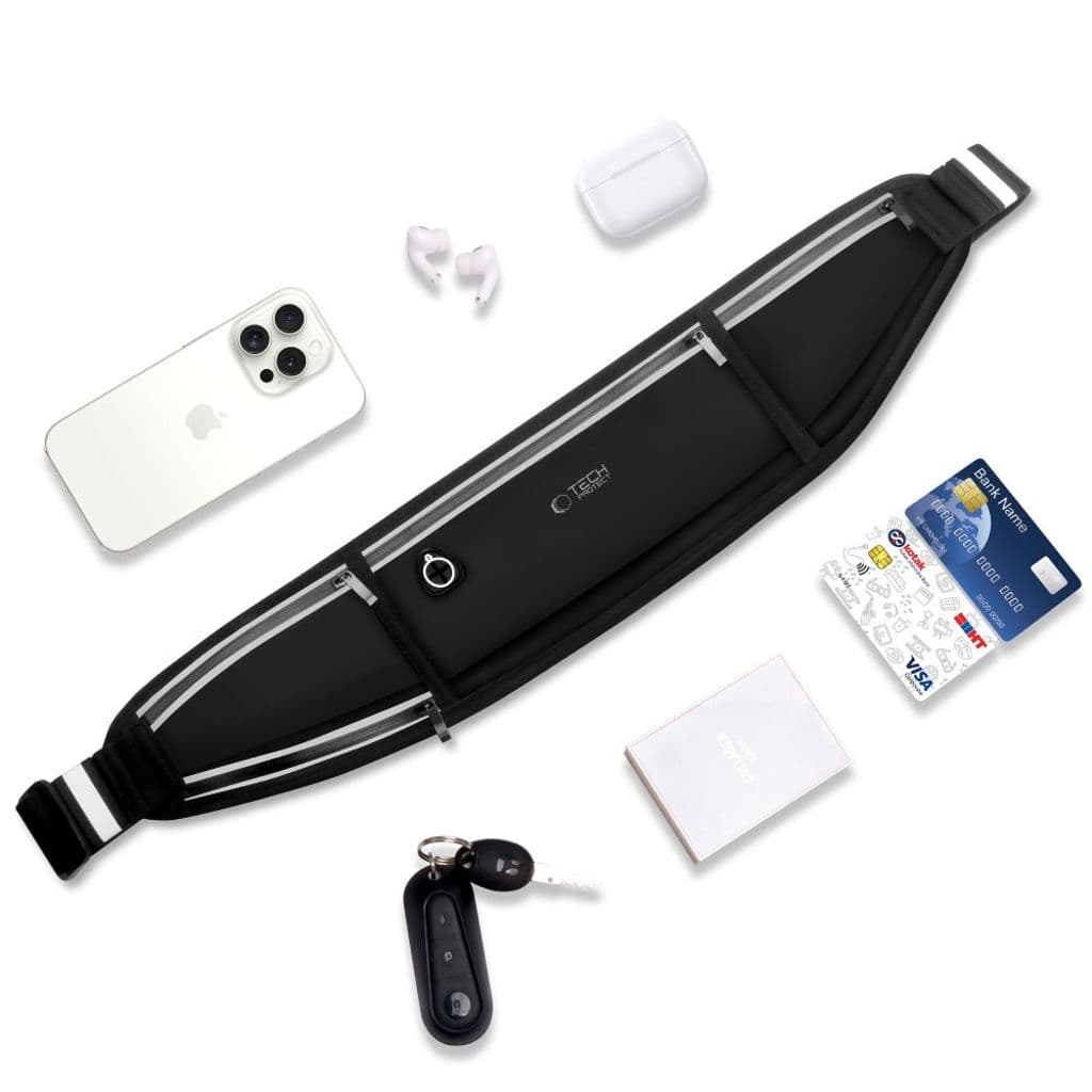 Tech-Protect M3 Universal sport midjeväska – Svart - Bild 6
