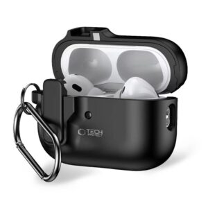 Tech-Protect Slim Hook Fodral med karbinhake till Apple AirPods Pro 1/2 - Svart