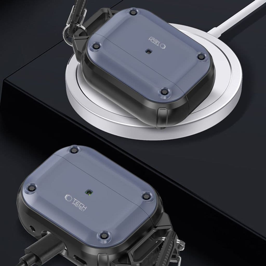 Tech-Protect Rough Hook Skal till AirPods Pro 1 / 2 - Blå - Bild 9