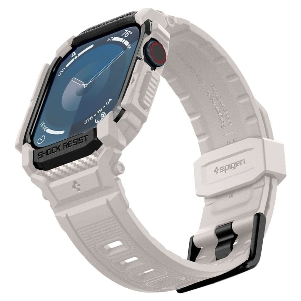 Spigen Rugged Armor Pro Kockarmband till Apple Watch 10 (46 mm) - Beige - Bild 10