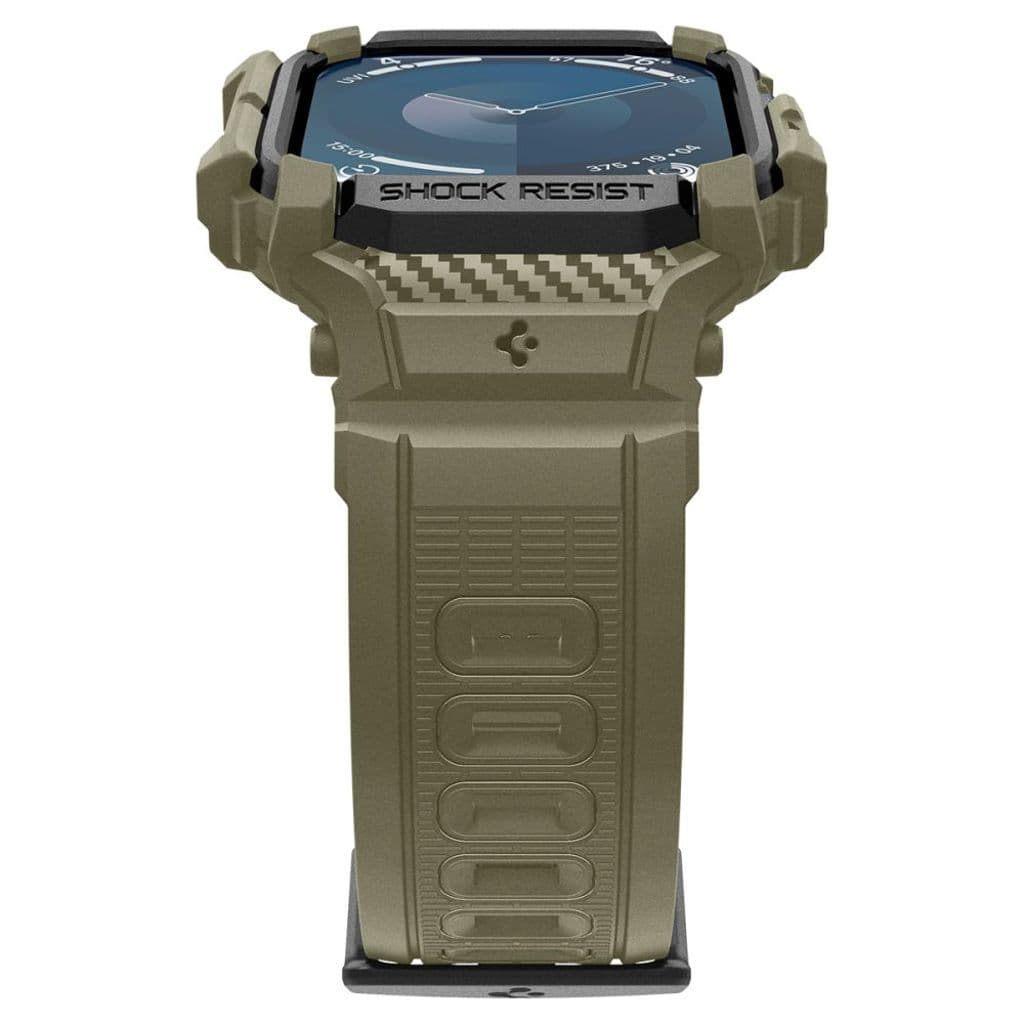 Spigen Rugged Armor Pro Kockarmband till Apple Watch 10 (46 mm) - Grön - Bild 2