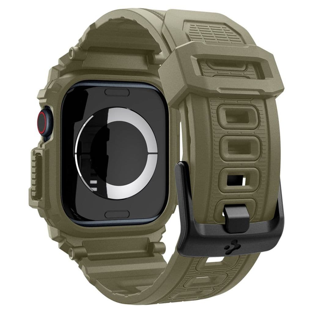 Spigen Rugged Armor Pro Kockarmband till Apple Watch 10 (46 mm) - Grön - Bild 3