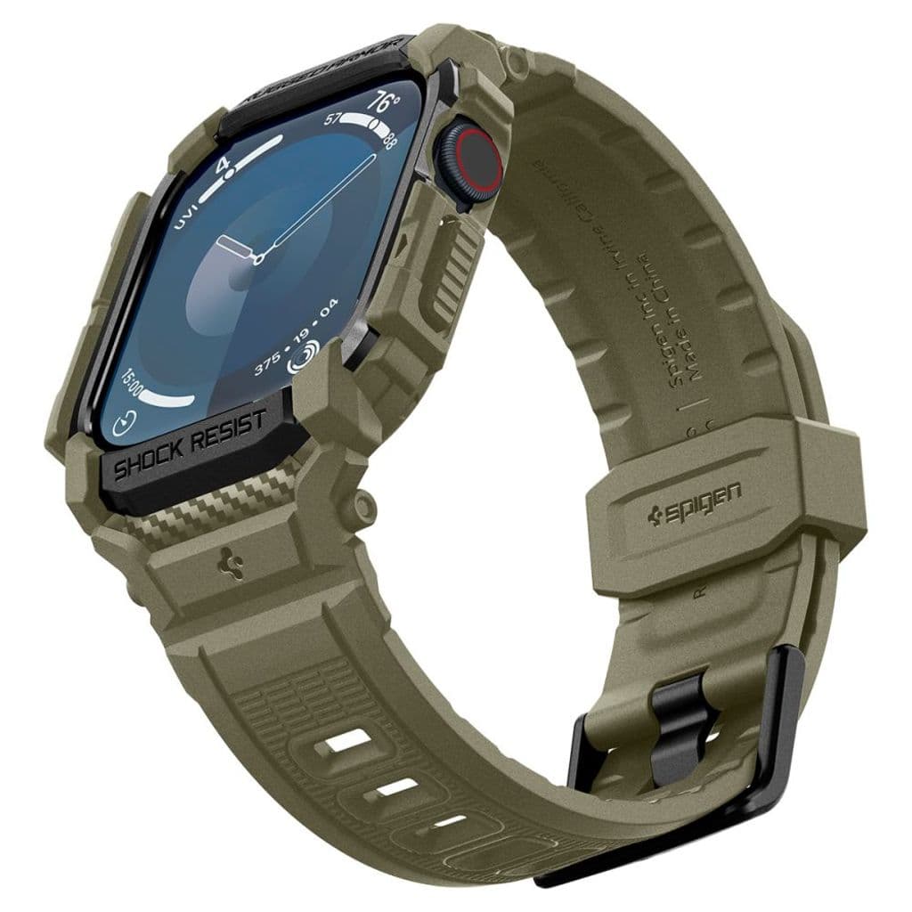 Spigen Rugged Armor Pro Kockarmband till Apple Watch 10 (46 mm) - Grön - Bild 8