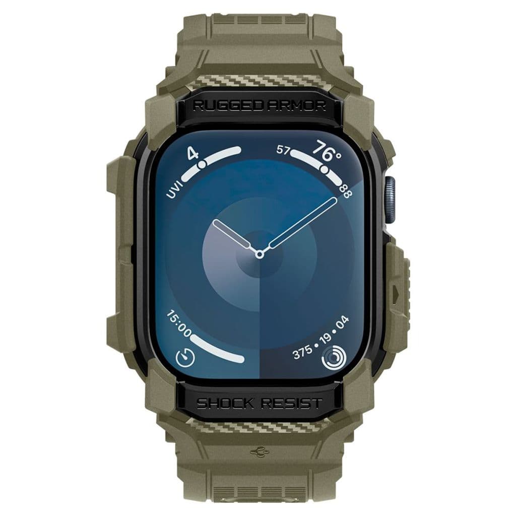 Spigen Rugged Armor Pro Kockarmband till Apple Watch 10 (46 mm) - Grön - Bild 6