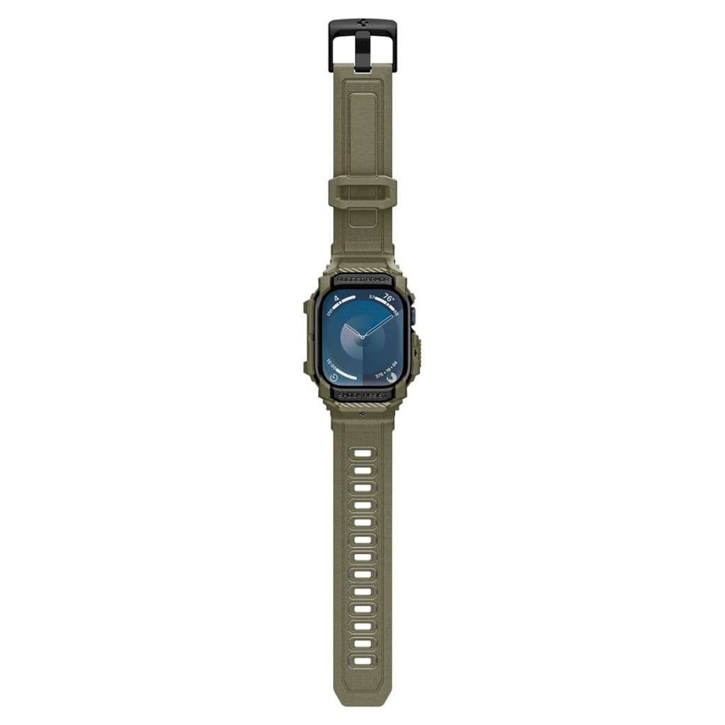 Spigen Rugged Armor Pro Kockarmband till Apple Watch 10 (46 mm) - Grön - Bild 5