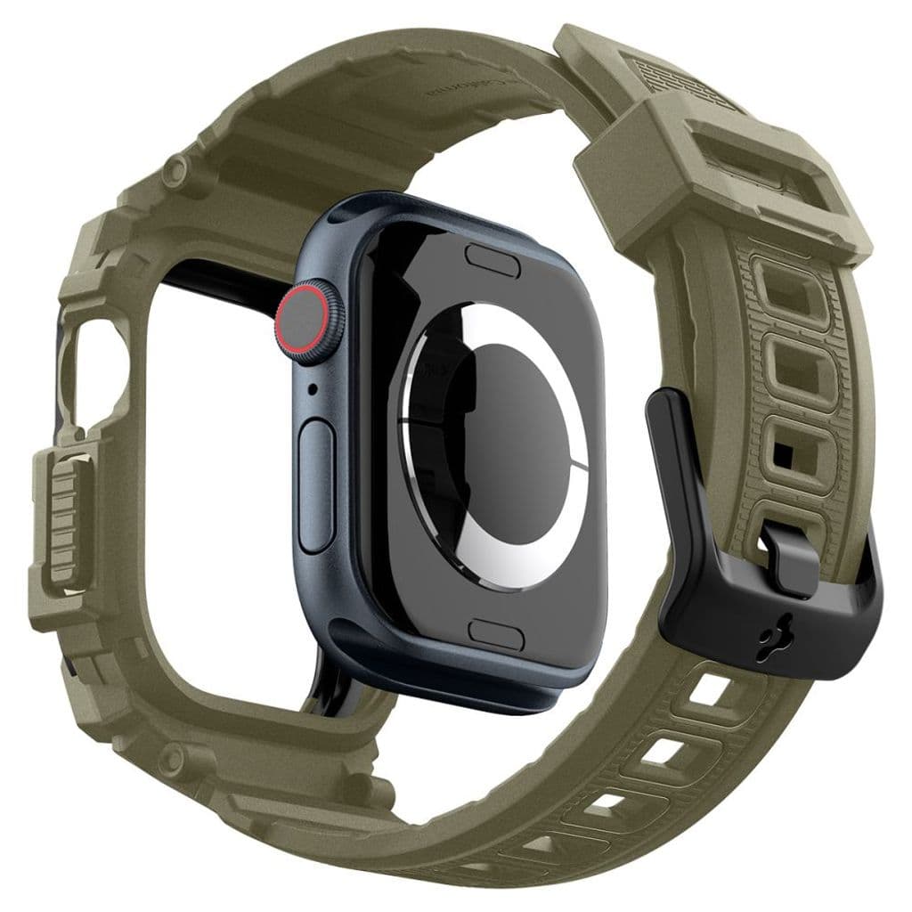 Spigen Rugged Armor Pro Kockarmband till Apple Watch 10 (46 mm) - Grön - Bild 7