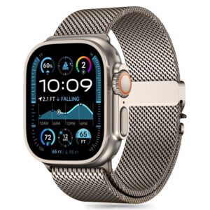 Tech-Protect Milano Kockarmband till Apple Watch 44/45/46/49 mm - Titanium