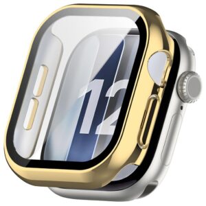 Apple Watch 12 42mm Heltäckande Skal med inbyggt härdat glas - Guld