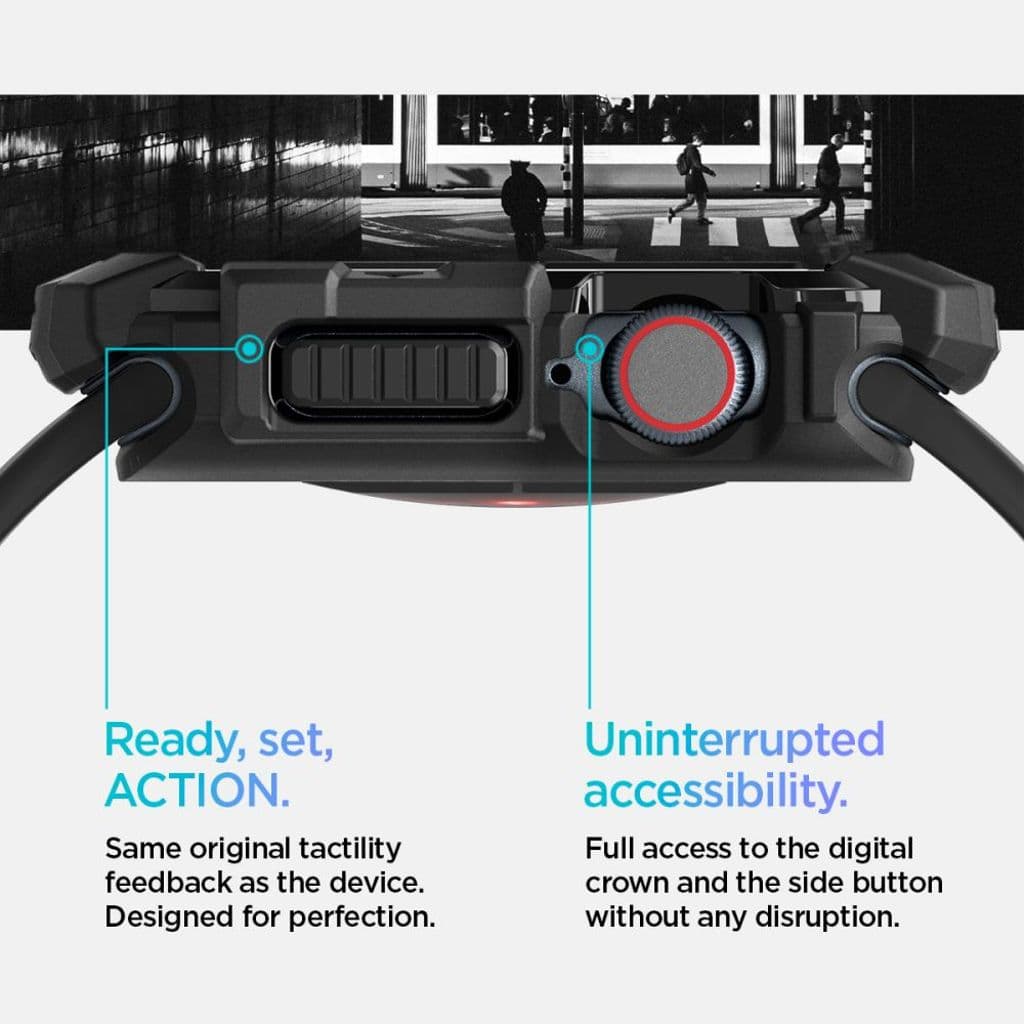 Spigen Rugged Armor Skal till Apple Watch 10 46mm - Svart - Bild 4