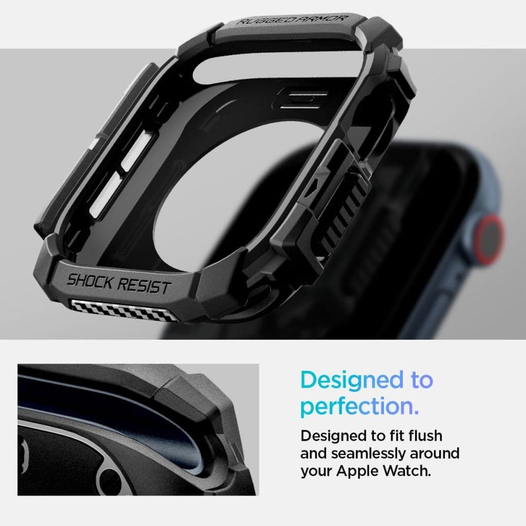 Spigen Rugged Armor Skal till Apple Watch 10 46mm - Svart - Bild 8