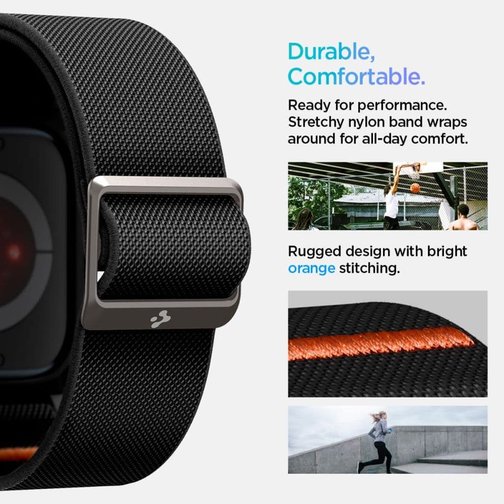 Spigen Lite Fit Pro Kockarmband till Apple Watch 10 42 mm - Svart - Bild 13