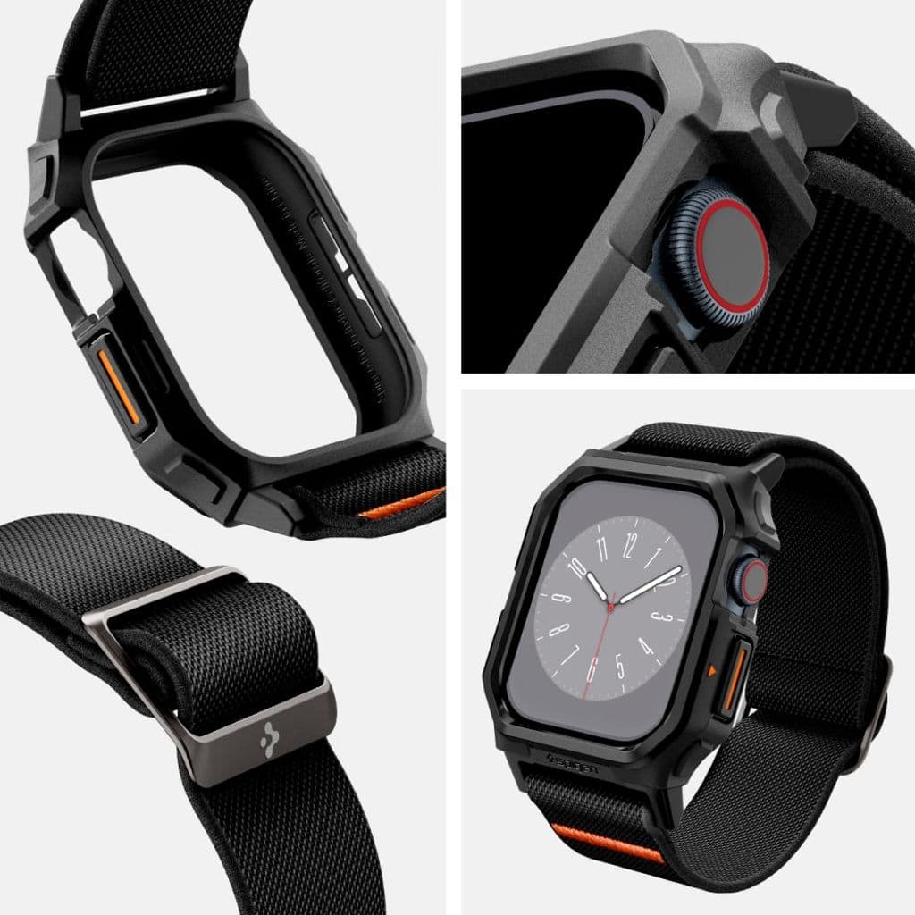 Spigen Lite Fit Pro Kockarmband till Apple Watch 10 42 mm - Svart - Bild 14