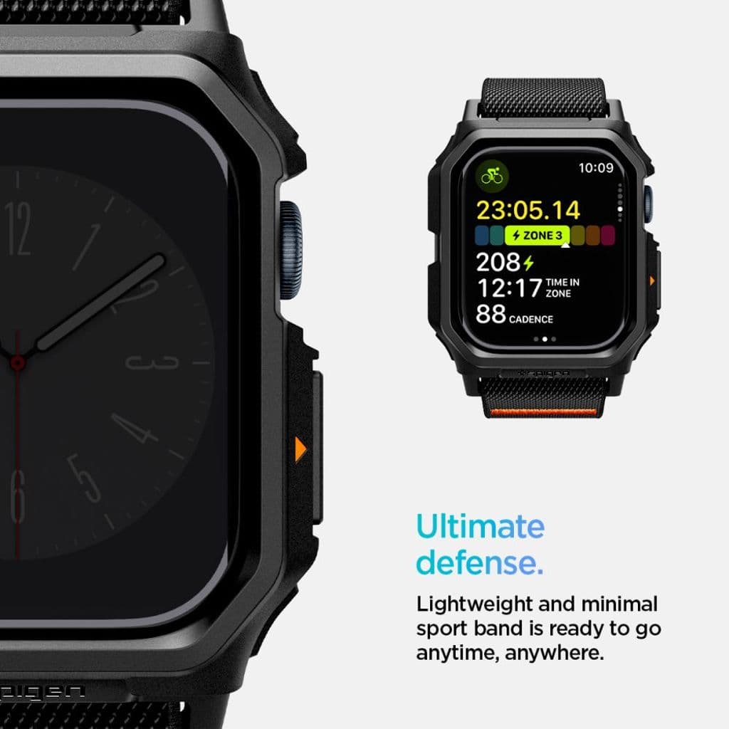 Spigen Lite Fit Pro Kockarmband till Apple Watch 10 42 mm - Svart - Bild 11