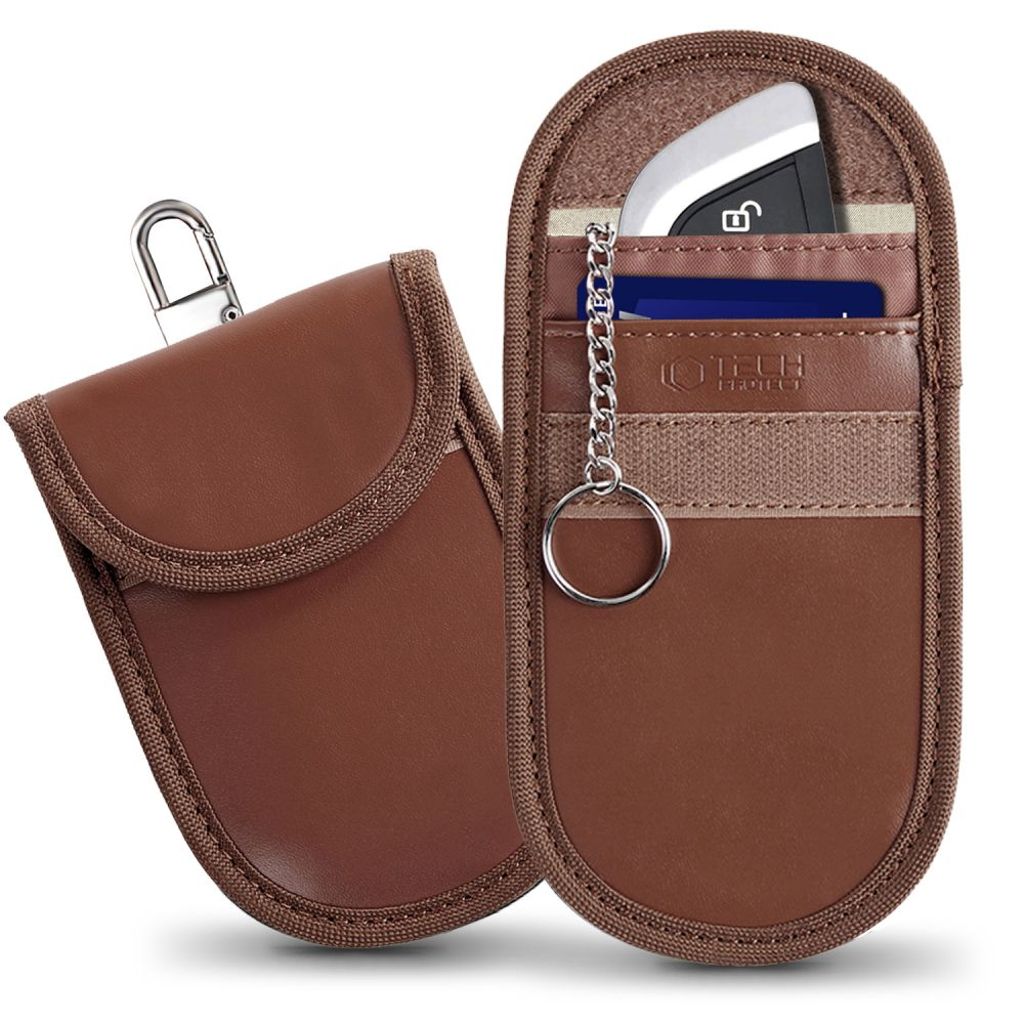 Tech-Protect KLR100 RFID-blockerande Nyckelfodral – Brun
