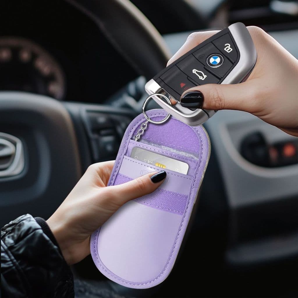 Tech-Protect KLR100 RFID-blockerande nyckelfodral – Lila - Bild 7