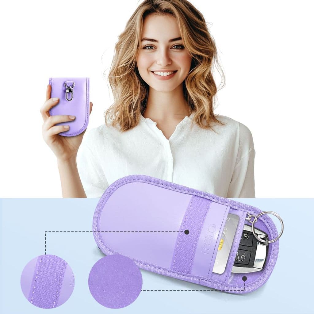 Tech-Protect KLR100 RFID-blockerande nyckelfodral – Lila - Bild 6