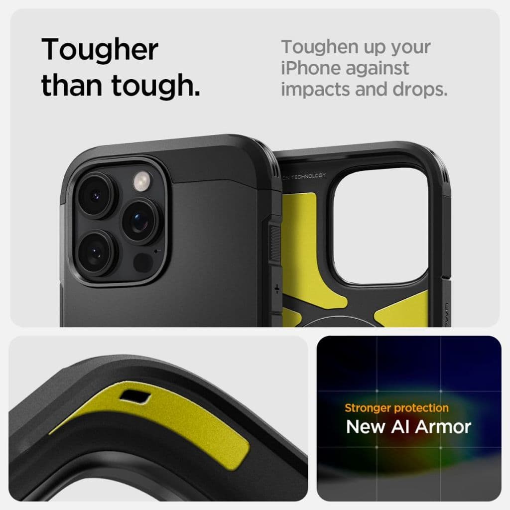 Spigen Tough Armor MagSafe Skal till iPhone 16 Pro Max - Svart - Bild 5