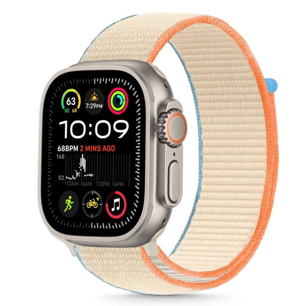 Tech-Protect Nylon Kockarmband till Apple Watch 40/41/42 mm - Beige