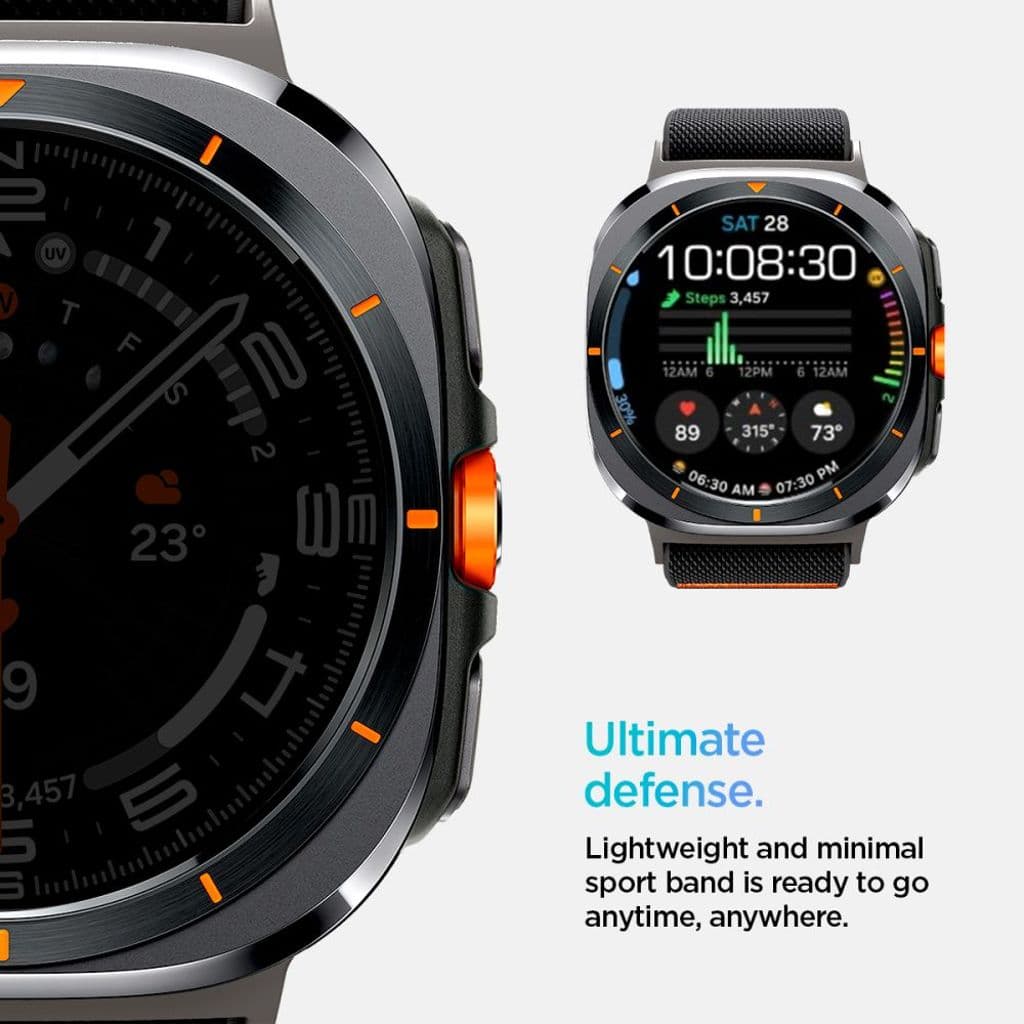 Spigen Fit Lite Kockarmband till Galaxy Watch Ultra 47mm - Svart - Bild 13