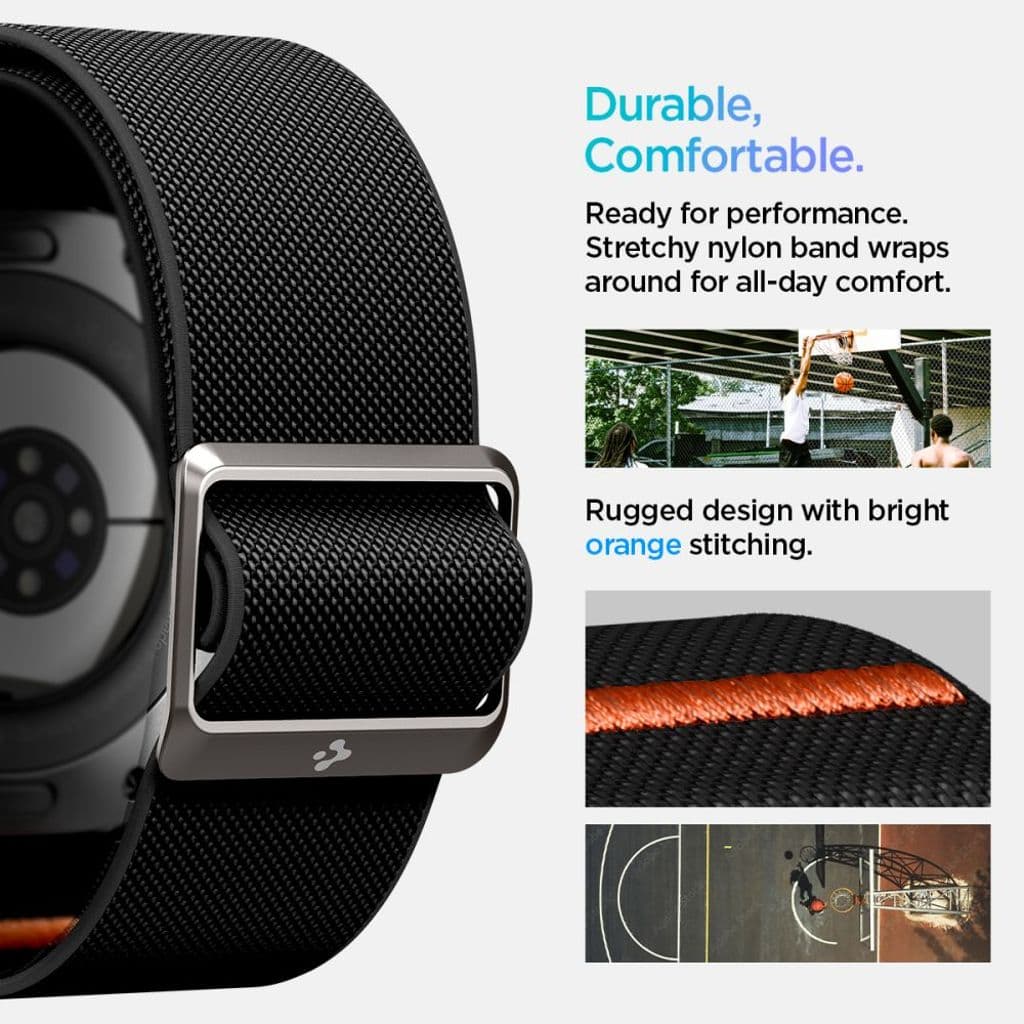 Spigen Fit Lite Kockarmband till Galaxy Watch Ultra 47mm - Svart - Bild 15