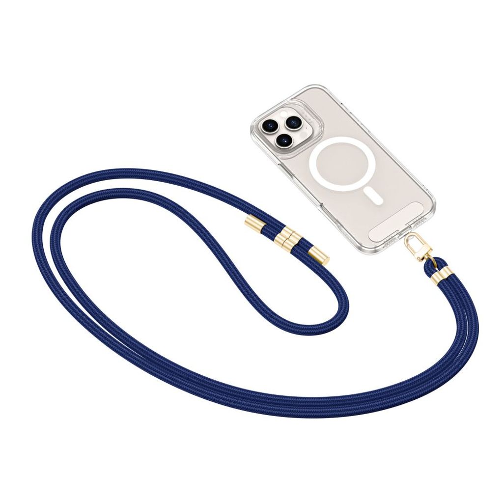 Tech-Protect C7S justerbar telefonrem – marinblå/guld - Bild 3