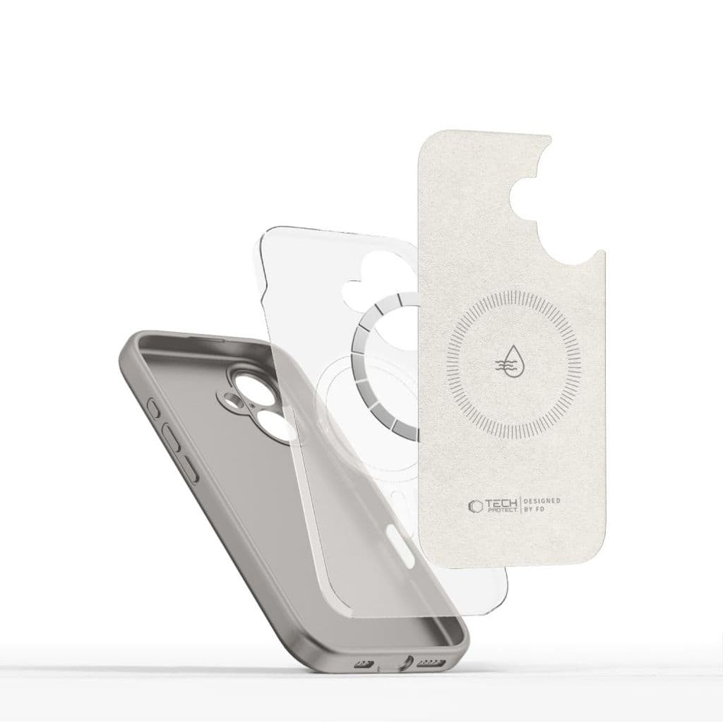 Tech-Protect Liquid Silicone MagSafe Skal till iPhone 16 - Grå