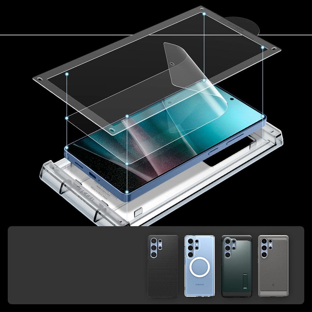 Spigen Elite Shield EZ FIT Skärmskydd till Samsung Galaxy S25 Ultra - Bild 12
