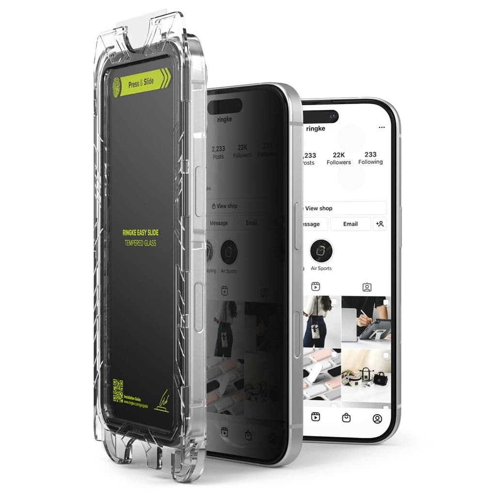 Ringke Easy Slide Privacy Glass 2-pack Skärmskydd till iPhone 16 Pro - Bild 2