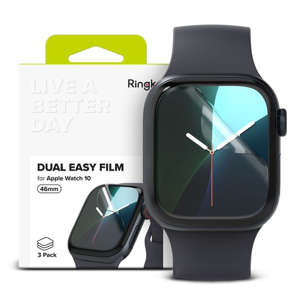 Ringke Dual Easy Skärmskydd till Apple Watch 10 46 mm, 3-pack