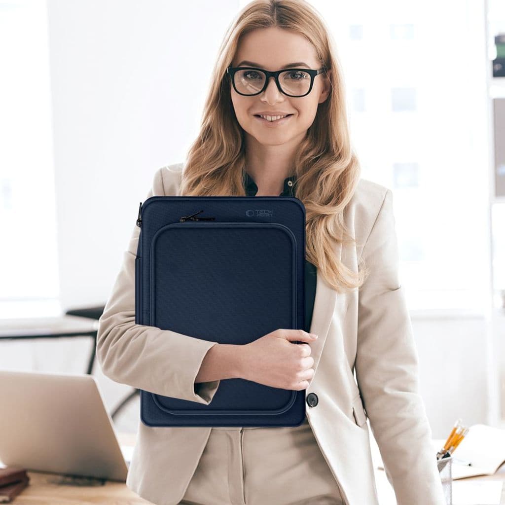 Tech-Protect Basic Bag laptopfodral 13–14" – blå - Bild 2