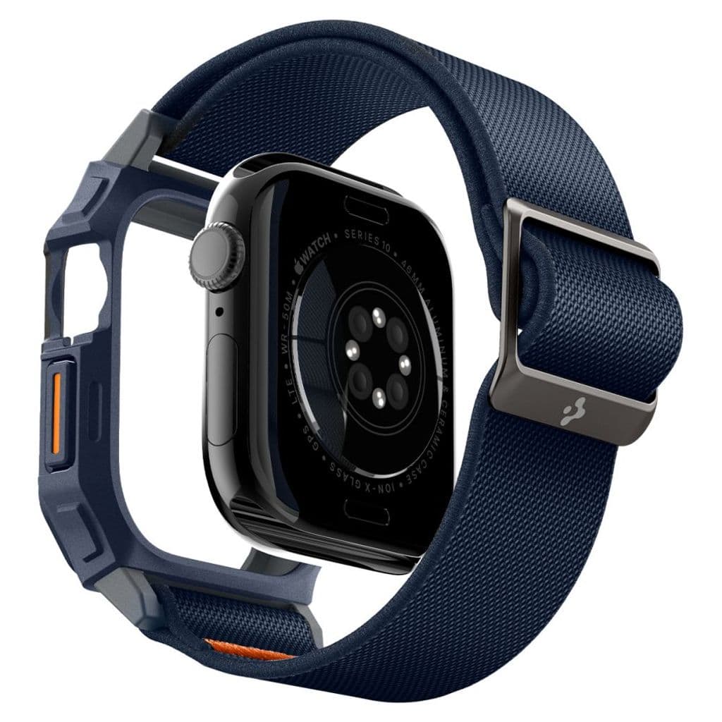 Spigen Lite Fit Pro Kockarmband till Apple Watch 10 46 mm - Marinblå - Bild 13