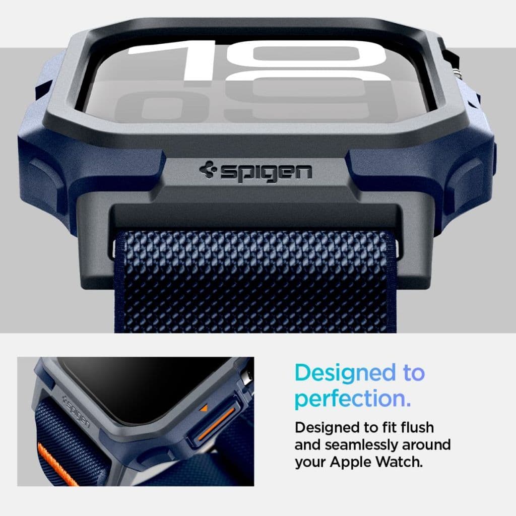 Spigen Lite Fit Pro Kockarmband till Apple Watch 10 46 mm - Marinblå - Bild 14