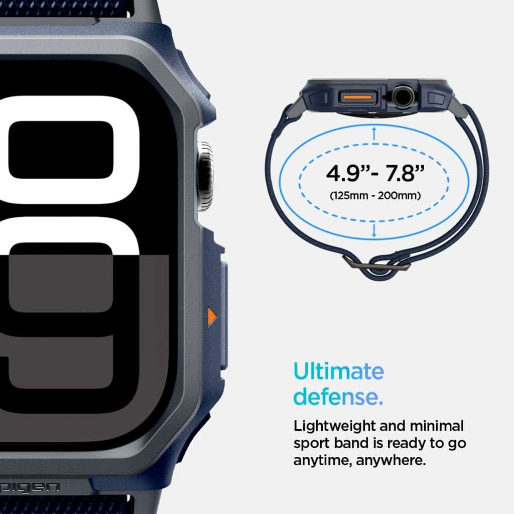 Spigen Lite Fit Pro Kockarmband till Apple Watch 10 46 mm - Marinblå - Bild 11