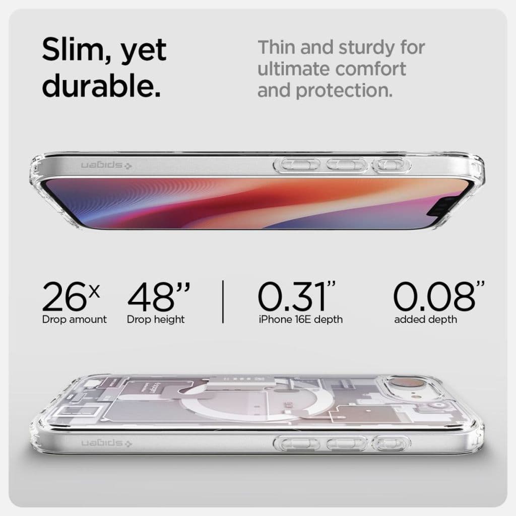 Spigen Ultra Hybrid MagSafe Zero One Skal till iPhone 16e - Vit - Bild 6