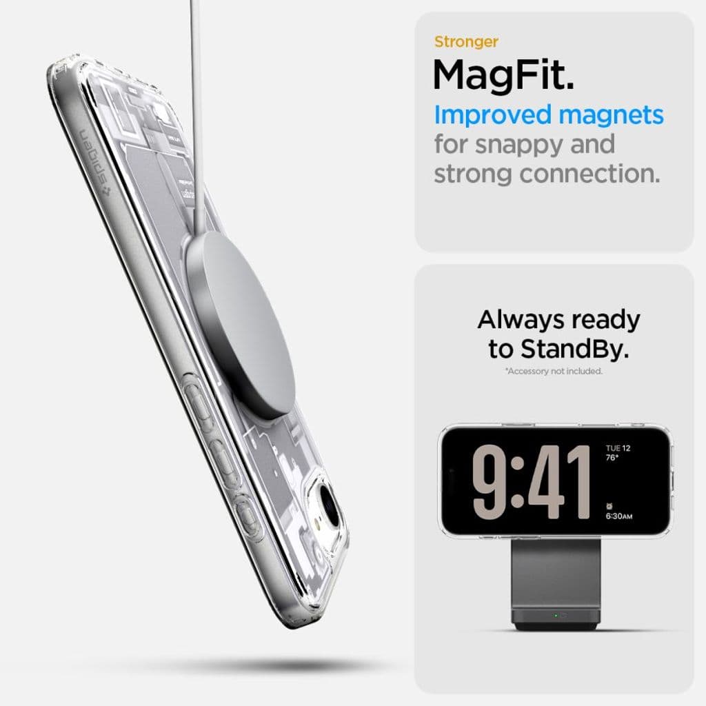 Spigen Ultra Hybrid MagSafe Zero One Skal till iPhone 16e - Vit - Bild 15