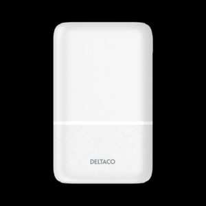 Deltaco Powerbank 10 000 mAh, 2x USB-A, 1x USB-C - Vit