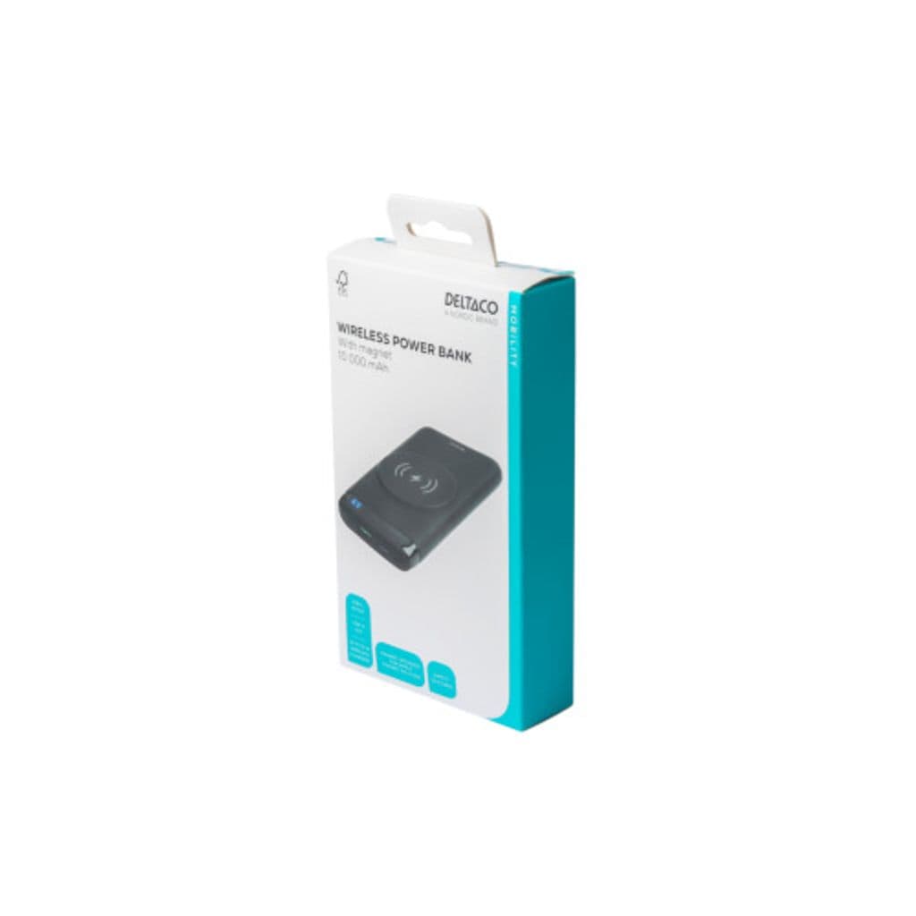 10 000mAh Powerbank QI - Trådlös laddning -