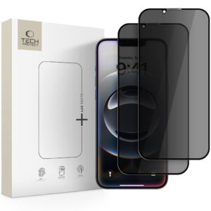 Tech-Protect iPhone 14/13 Pro Skärmskydd Privacy härdat glas - Svart