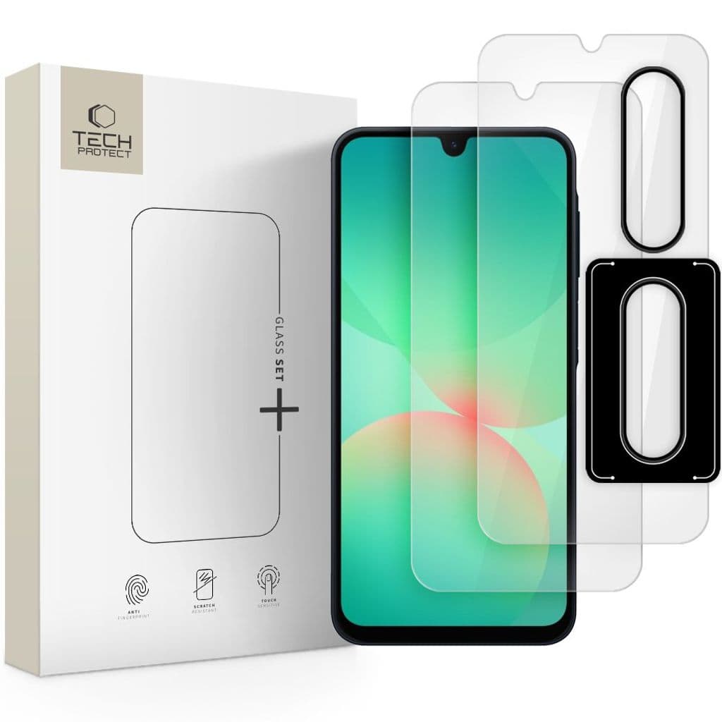 Tech-Protect Glass Set+ 3-pack Skärm & Linsskydd till Samsung Galaxy A26 5G