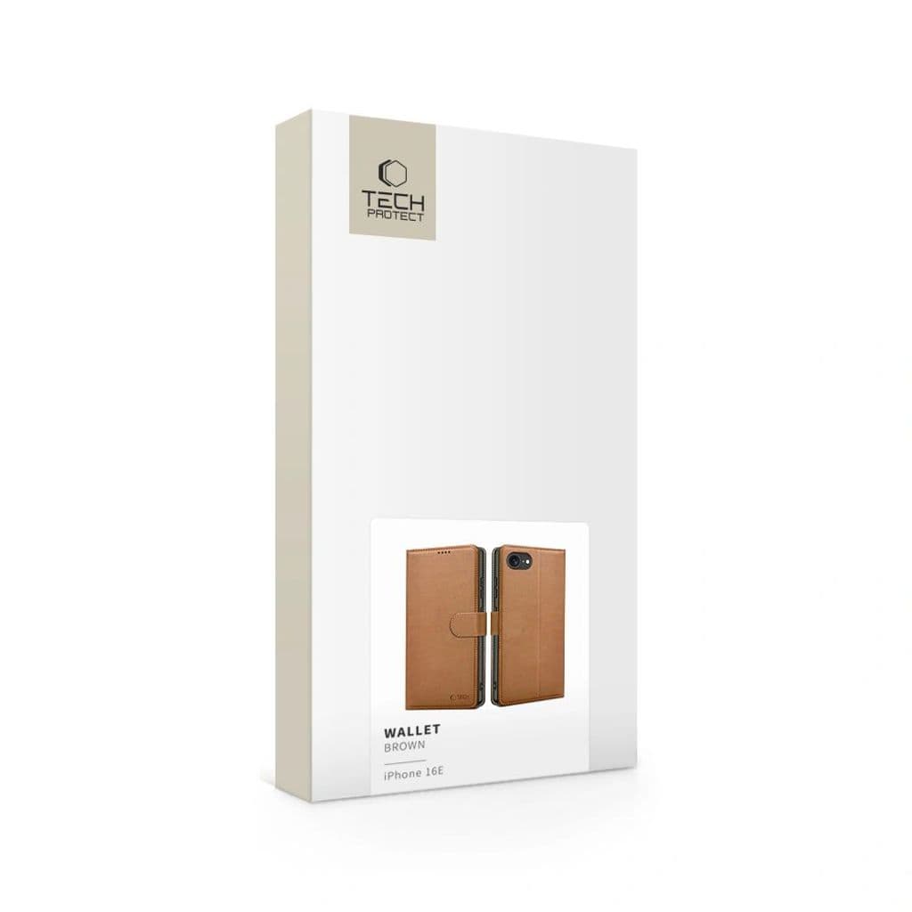Tech-Protect Wallet Fodral till iPhone 16e - Brun - Bild 2